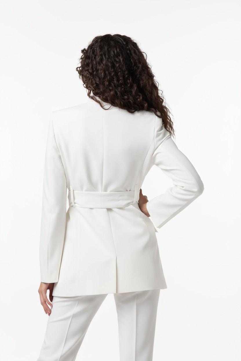 Giacca con cintura – Tessuto Stretch