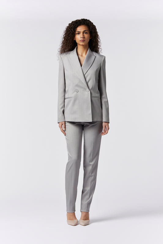 Tailleur Giacca doppiopetto e Pantalone gamba dritta - Gessato