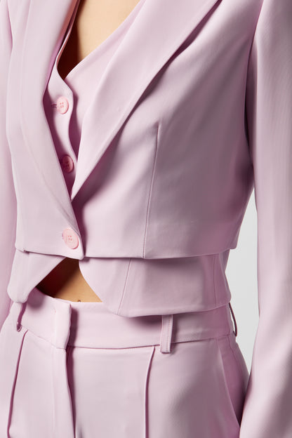 Coordinato Giacca corta, Gilet e Pantalone Zampa larga - Kady
