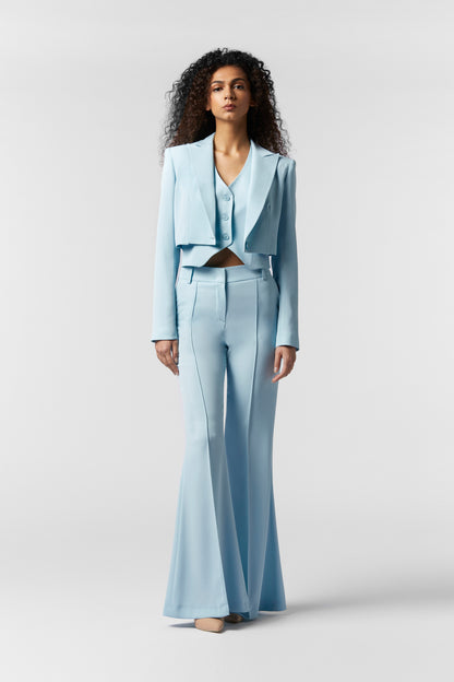 Coordinato Giacca corta, Gilet e Pantalone Zampa larga - Kady