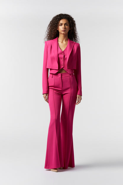 Coordinato Giacca corta, Gilet e Pantalone Zampa larga - Kady