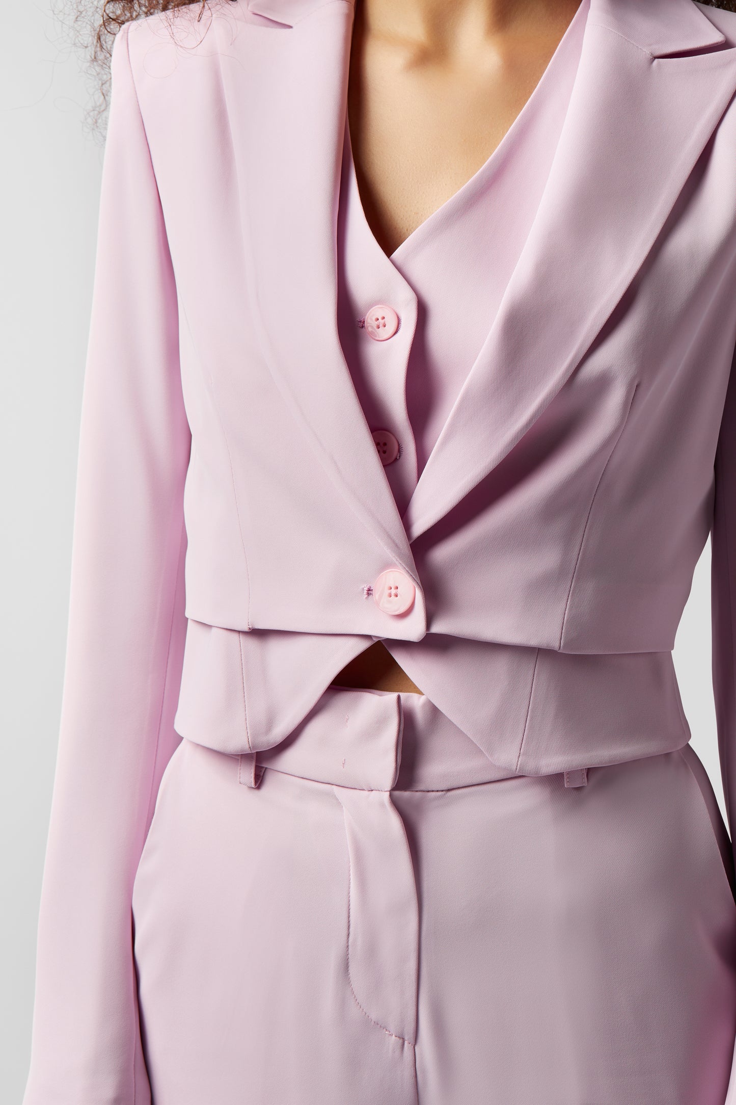 Coordinato Giacca Corta, Gilet e Pantalone Palazzo - kady