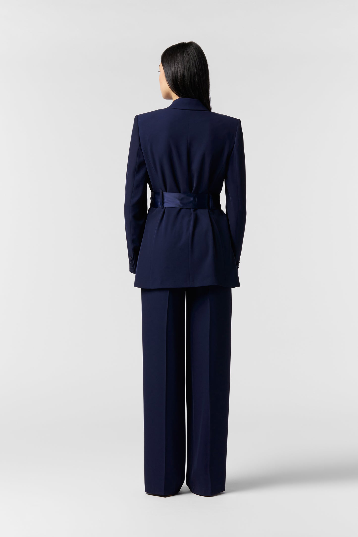 Tailleur Giacca con cintura in raso e Pantalone Palazzo - Kady