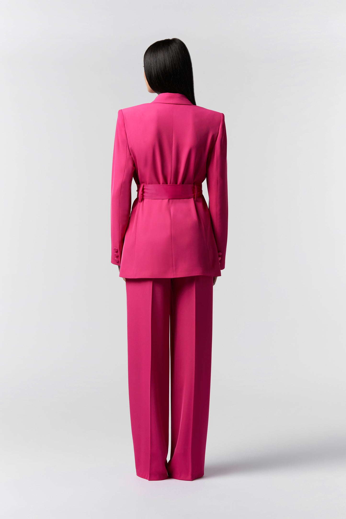 Tailleur Giacca con cintura in raso e Pantalone Palazzo - Kady