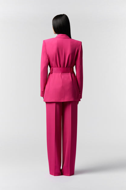 Tailleur Giacca con cintura in raso e Pantalone Palazzo - Kady