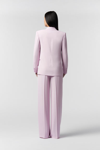 Tailleur Giacca monopetto rever raso e Pantalone palazzo – Kady