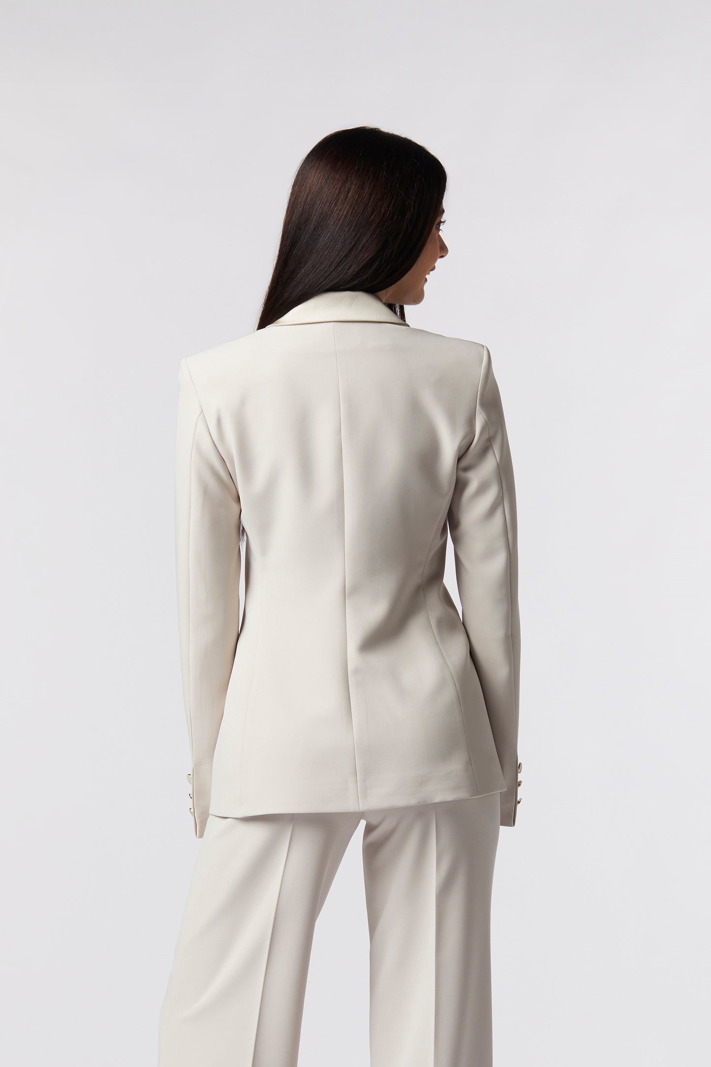 Giacca doppiopetto rever raso – Tessuto Stretch