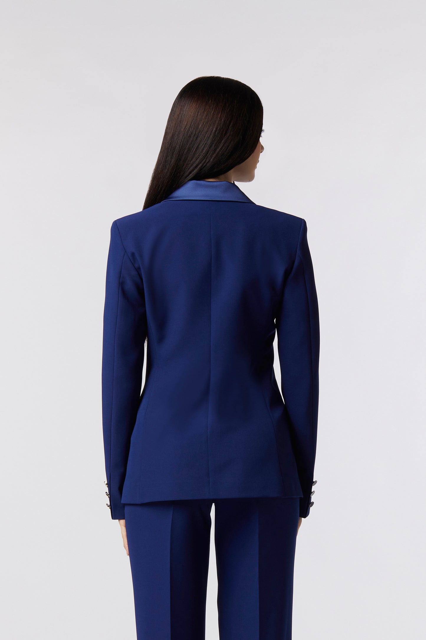 Giacca doppiopetto rever raso – Tessuto Stretch