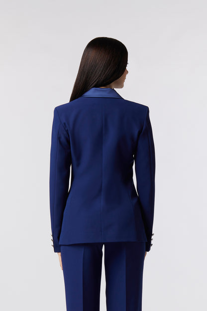 Giacca doppiopetto rever raso – Tessuto Stretch