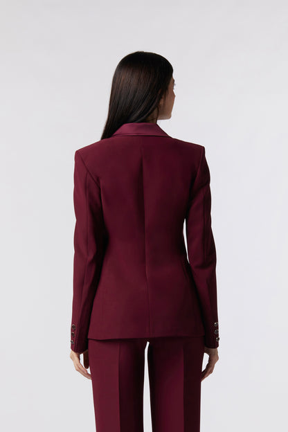 Giacca doppiopetto rever raso – Tessuto Stretch