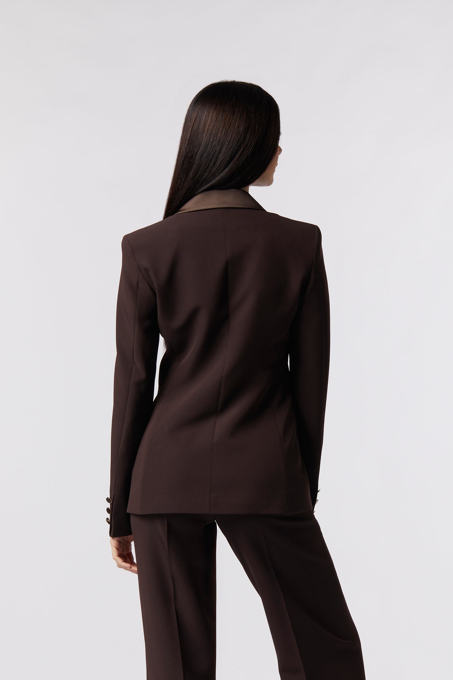 Giacca doppiopetto rever raso – Tessuto Stretch