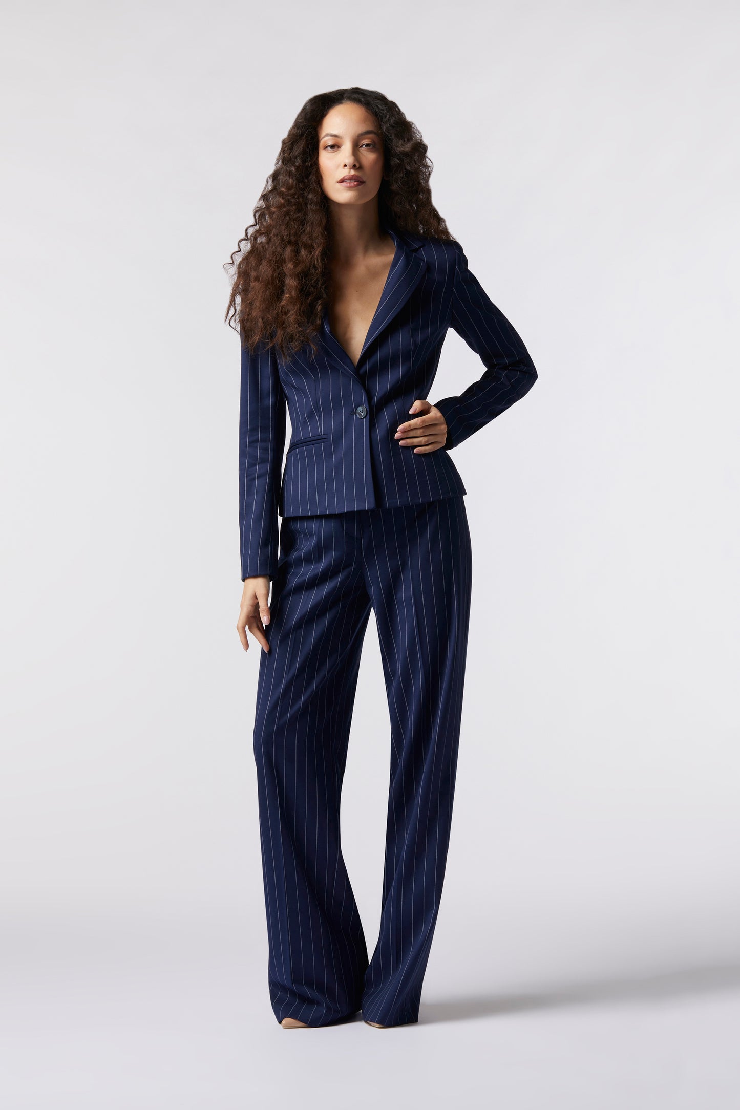 Tailleur Giacca monopetto e Pantalone palazzo – Gessato