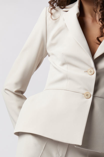 Tailleur Giacca monopetto e Pantalone a zampa – Tessuto Stretch