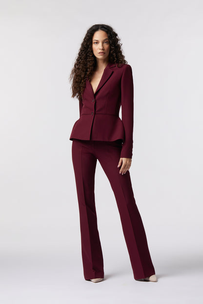 Tailleur Giacca monopetto e Pantalone a zampa – Tessuto Stretch