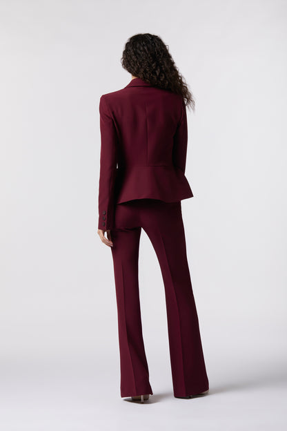 Tailleur Giacca monopetto e Pantalone a zampa – Tessuto Stretch