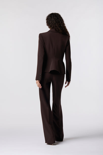 Tailleur Giacca monopetto e Pantalone palazzo – Tessuto Stretch