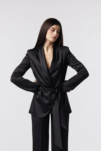 Giacca con cintura – Tessuto Raso