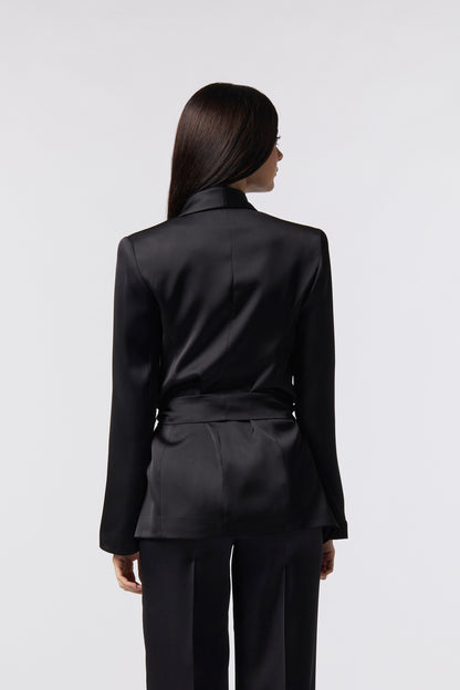 Giacca con cintura – Tessuto Raso