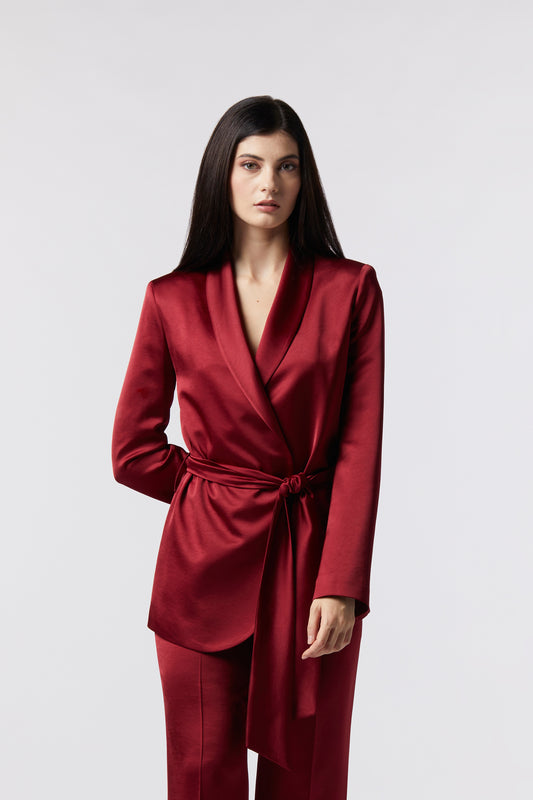 Giacca con cintura – Tessuto Raso