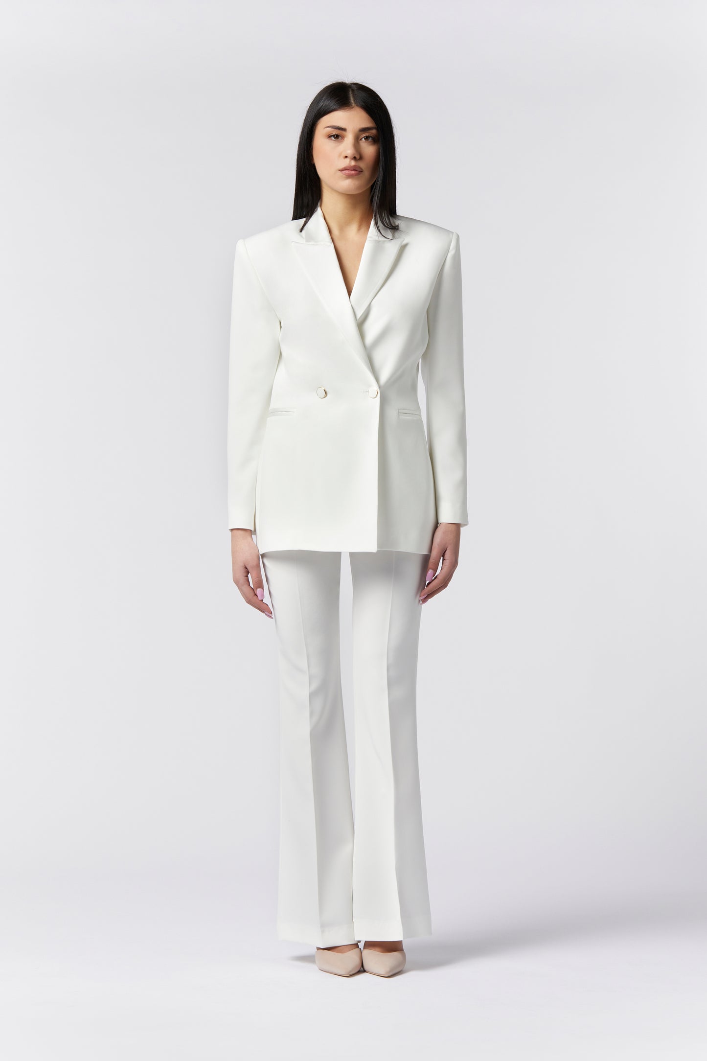 Tailleur Giacca Rever raso e Pantalone zampa - Tecnico