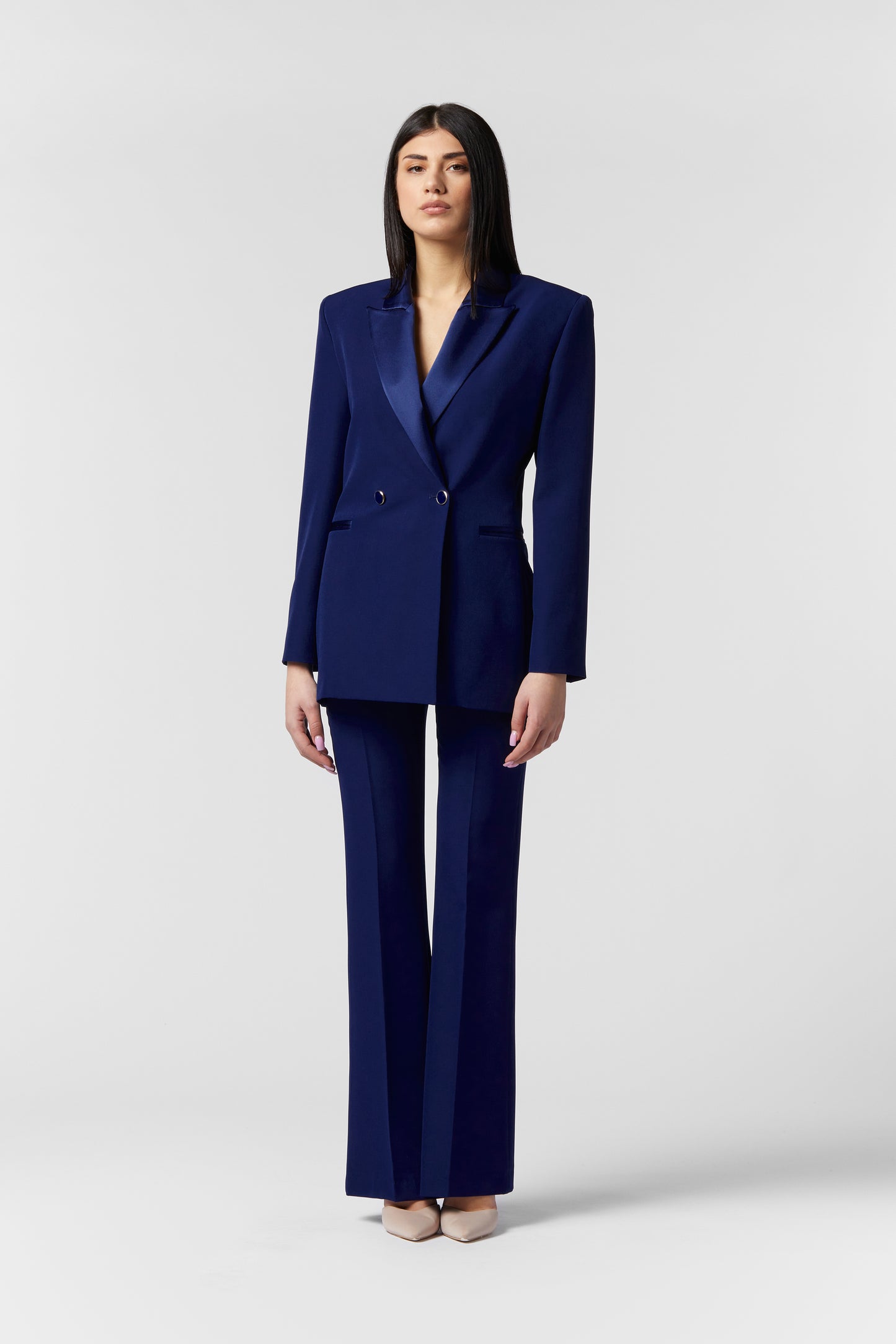 Tailleur Giacca Rever raso e Pantalone zampa - Tecnico