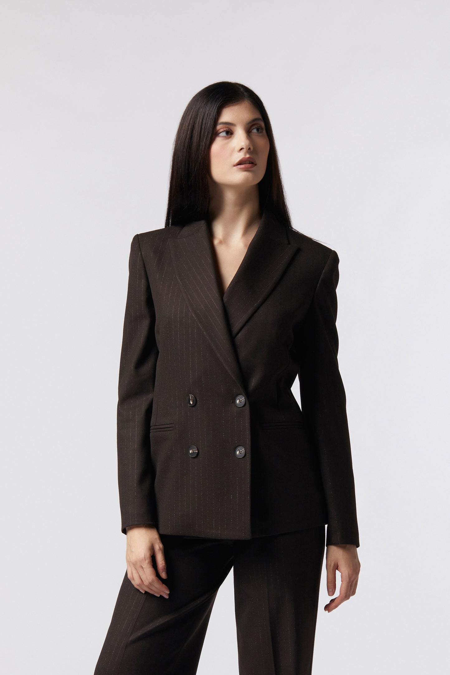 Giacca doppiopetto – Gessato Lurex