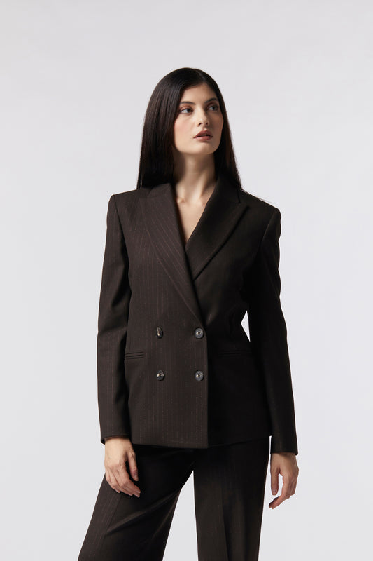 Giacca doppiopetto – Gessato Lurex