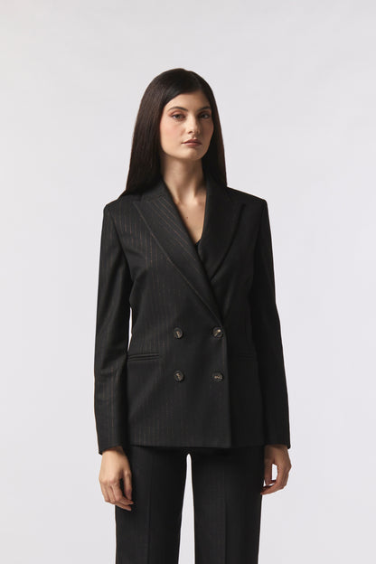 Giacca doppiopetto – Gessato Lurex