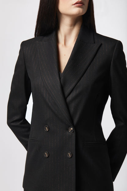 Giacca doppiopetto – Gessato Lurex