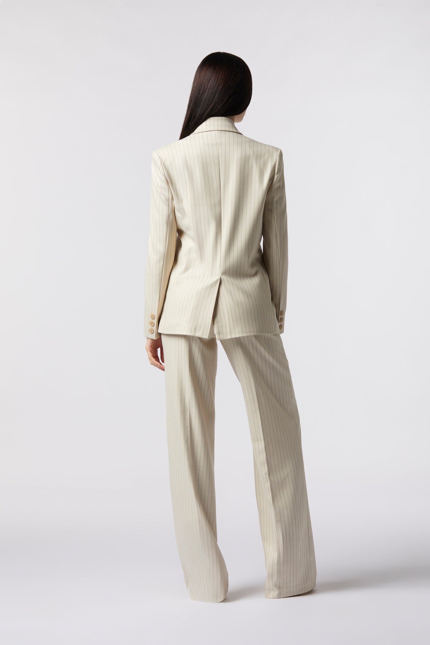 Tailleur Giacca doppiopetto e Pantalone palazzo – Gessato Lurex