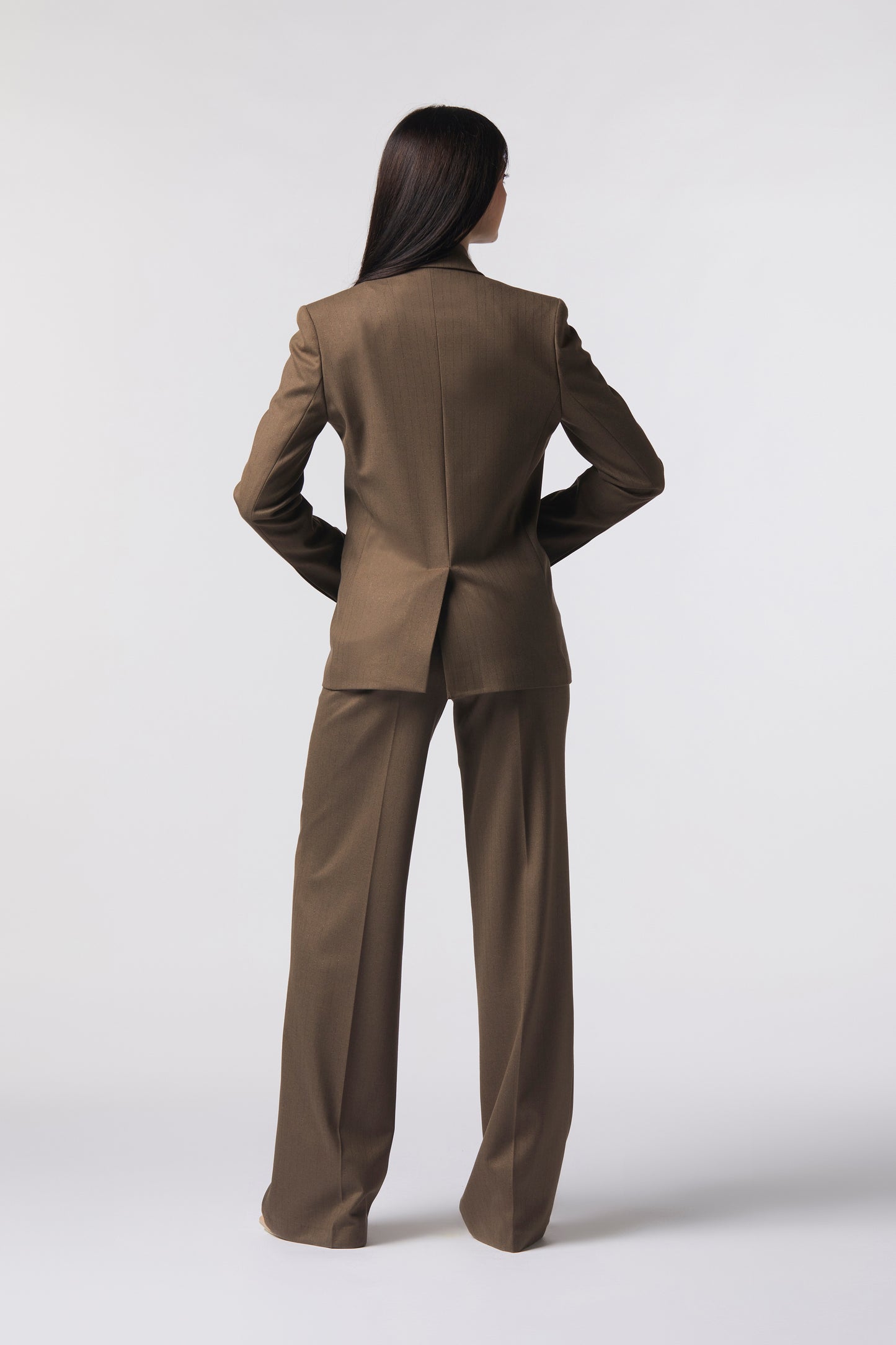 Tailleur Giacca doppiopetto e Pantalone palazzo – Gessato Lurex