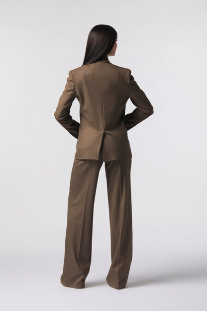 Tailleur Giacca doppiopetto e Pantalone palazzo – Gessato Lurex