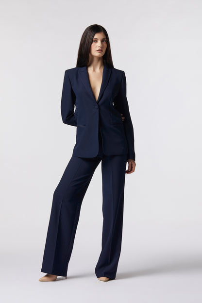 Tailleur Giacca monopetto e Pantalone palazzo – Tessuto Kady