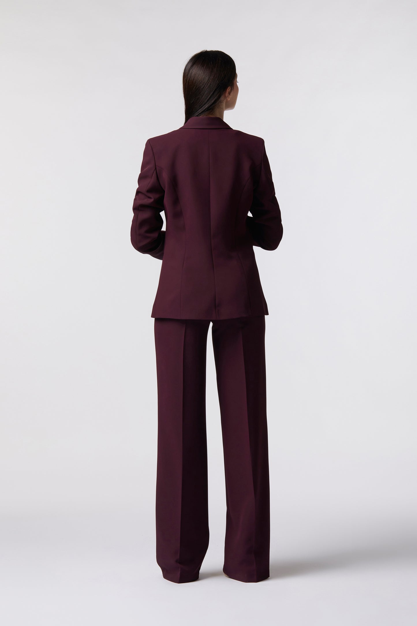 Tailleur Giacca monopetto e Pantalone palazzo – Tessuto Kady