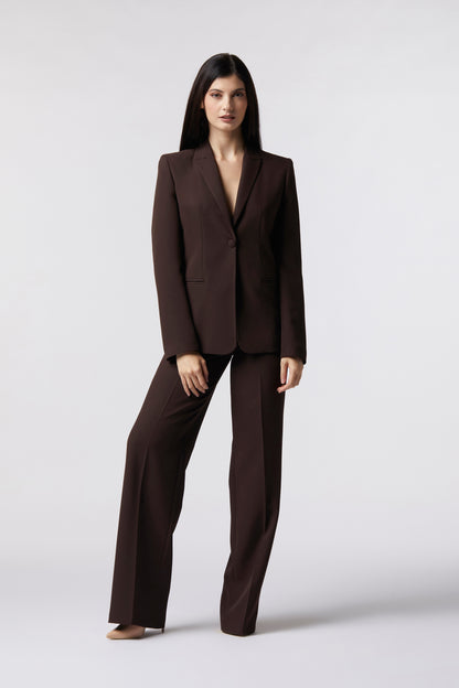 Tailleur Giacca monopetto e Pantalone palazzo – Tessuto Kady