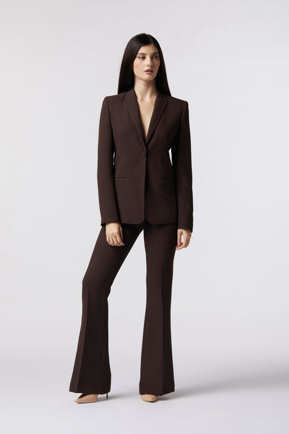 Tailleur Giacca monopetto e Pantalone a zampa – Tessuto Kady