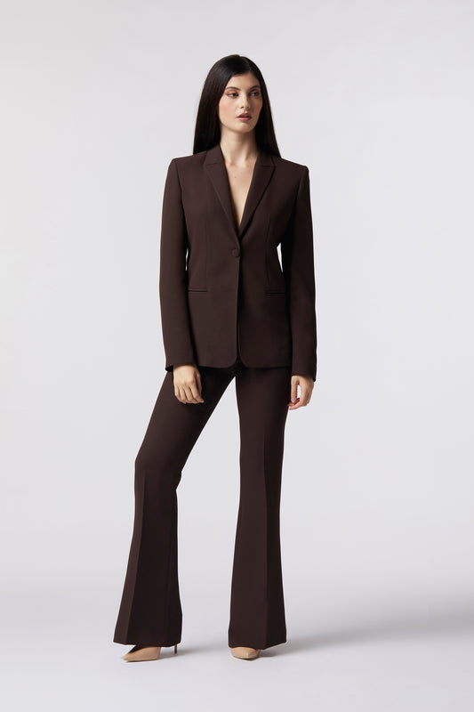 Tailleur Giacca monopetto e Pantalone a zampa – Tessuto Kady