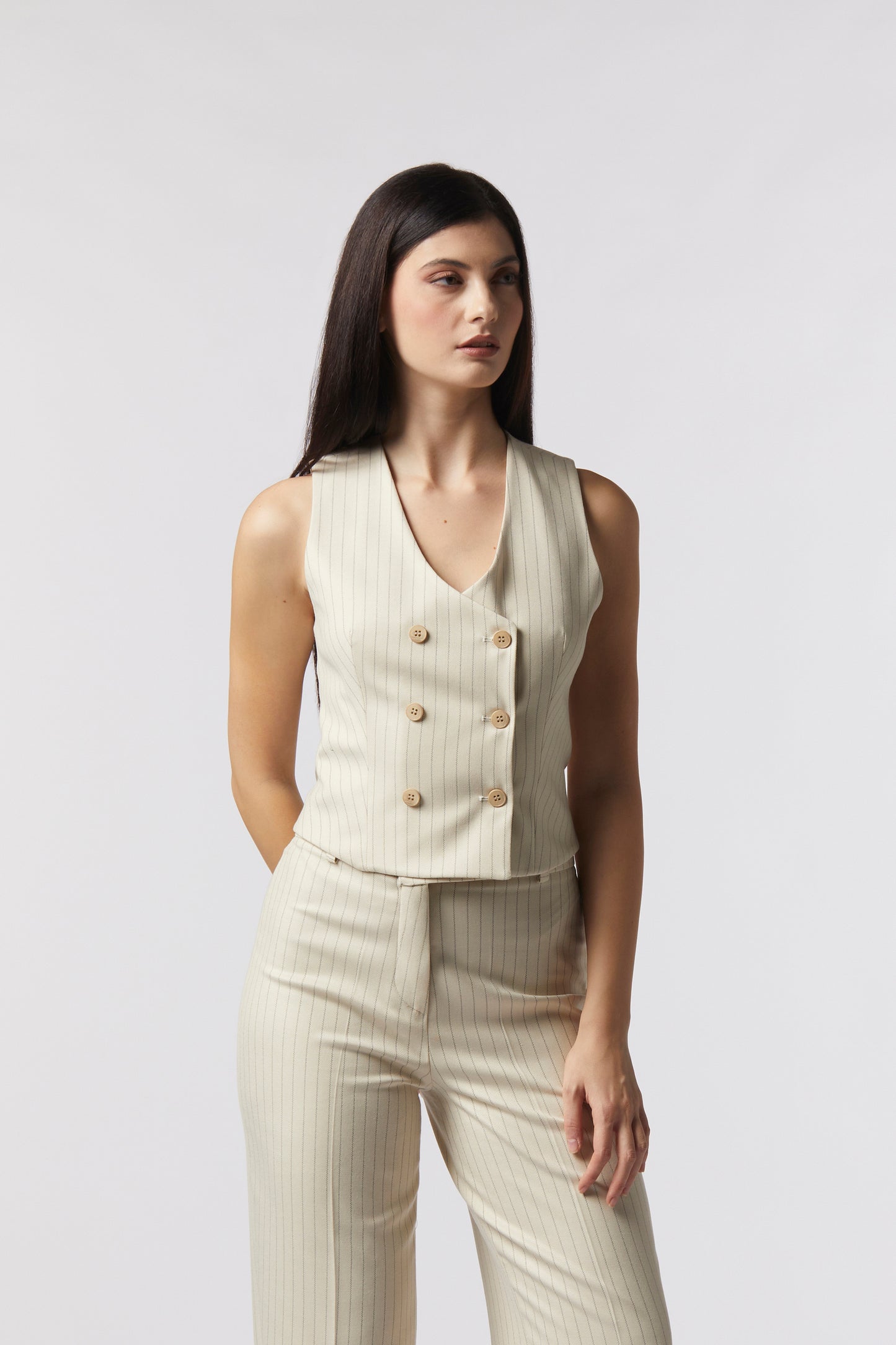 Gilet doppiopetto - Gessato Lurex