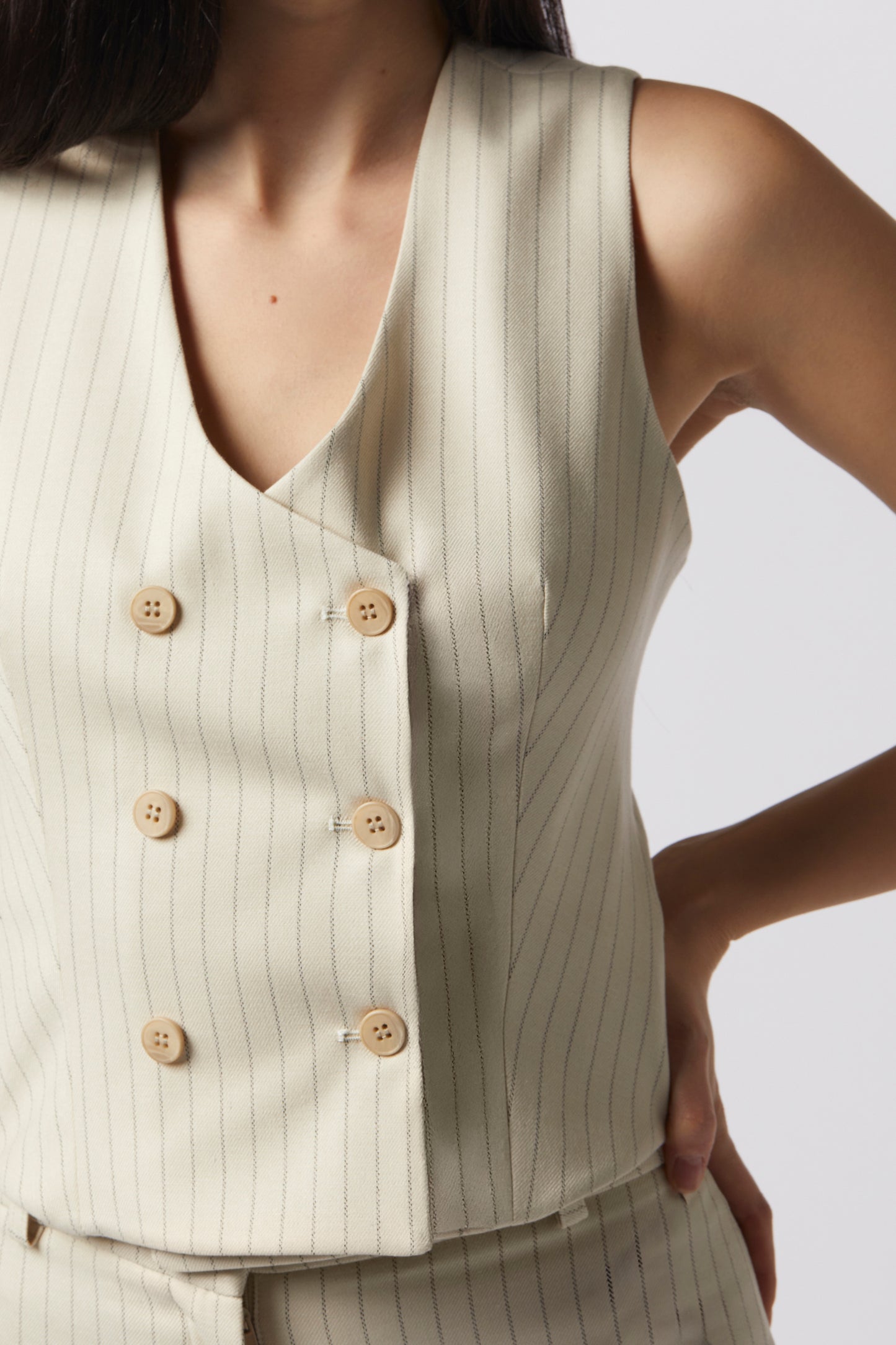 Gilet doppiopetto - Gessato Lurex