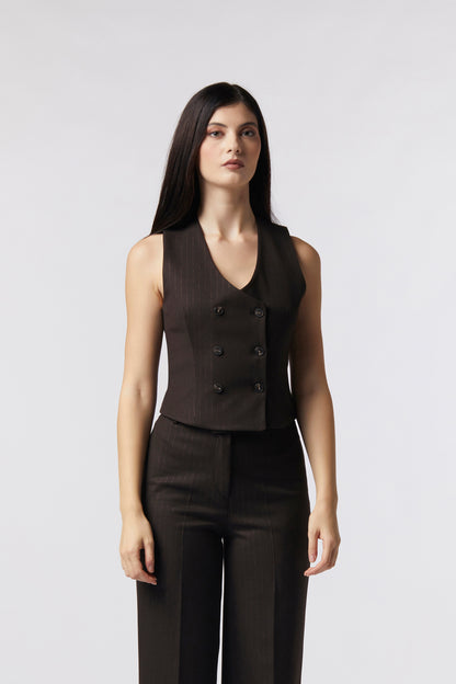 Gilet doppiopetto - Gessato Lurex