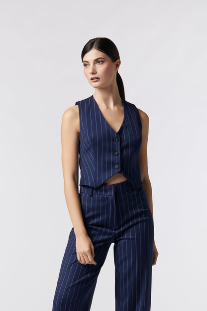 Gilet monopetto – Gessato