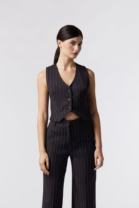 Gilet monopetto – Gessato