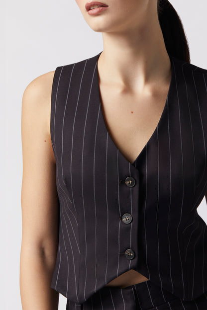 Gilet monopetto – Gessato