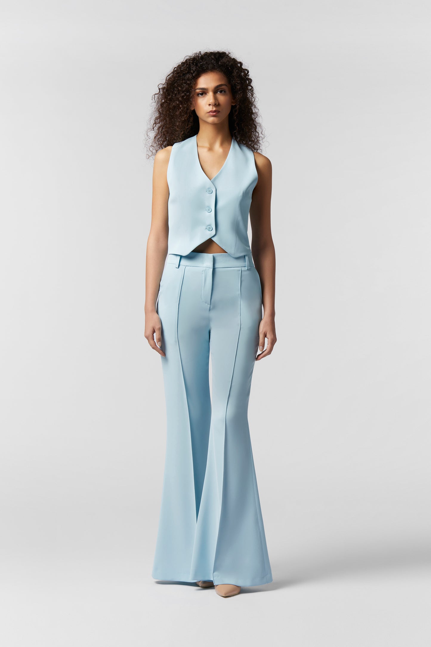 Coordinato Giacca corta, Gilet e Pantalone Zampa larga - Kady