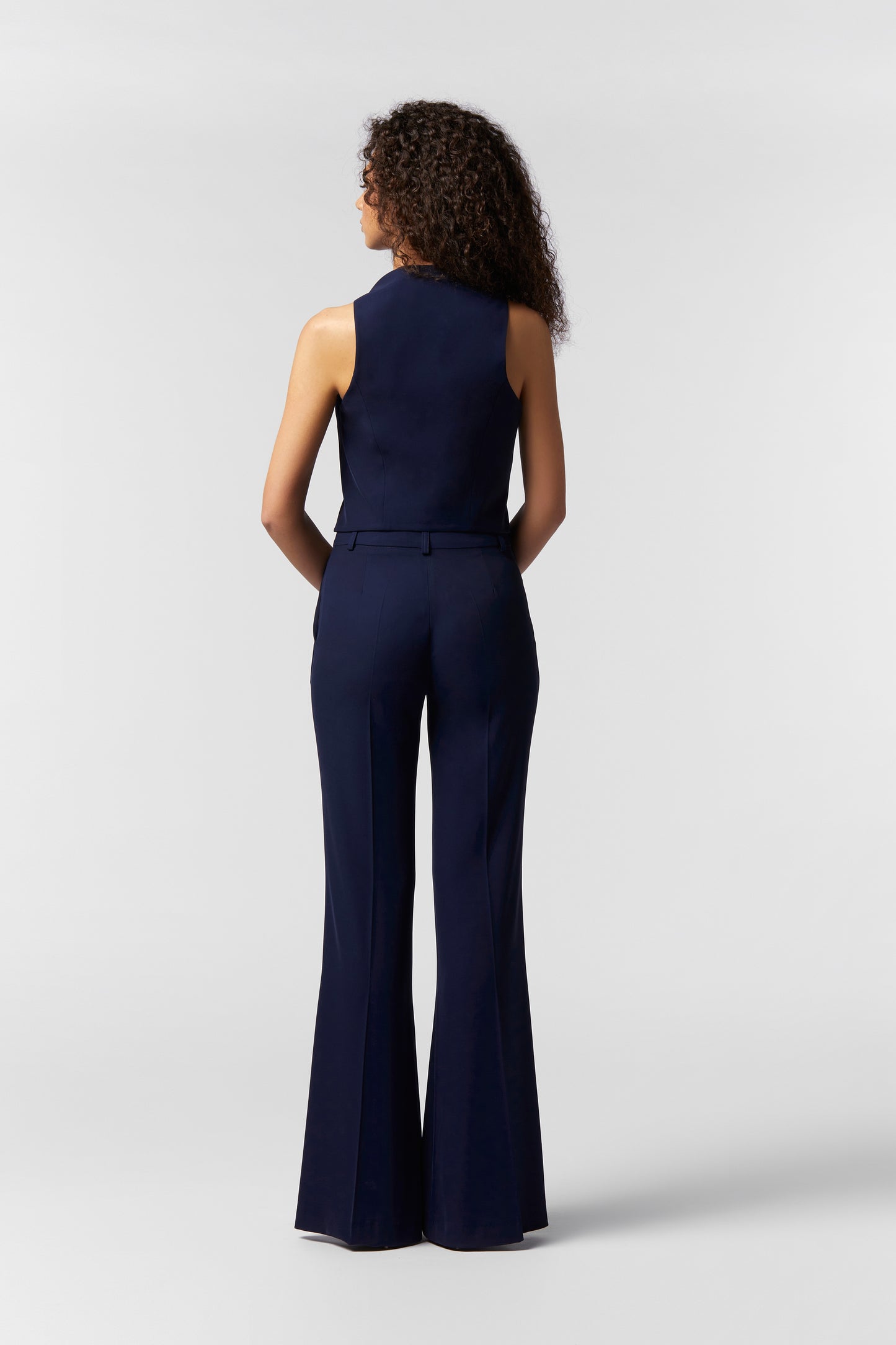 Coordinato Giacca corta, Gilet e Pantalone Zampa larga - Kady