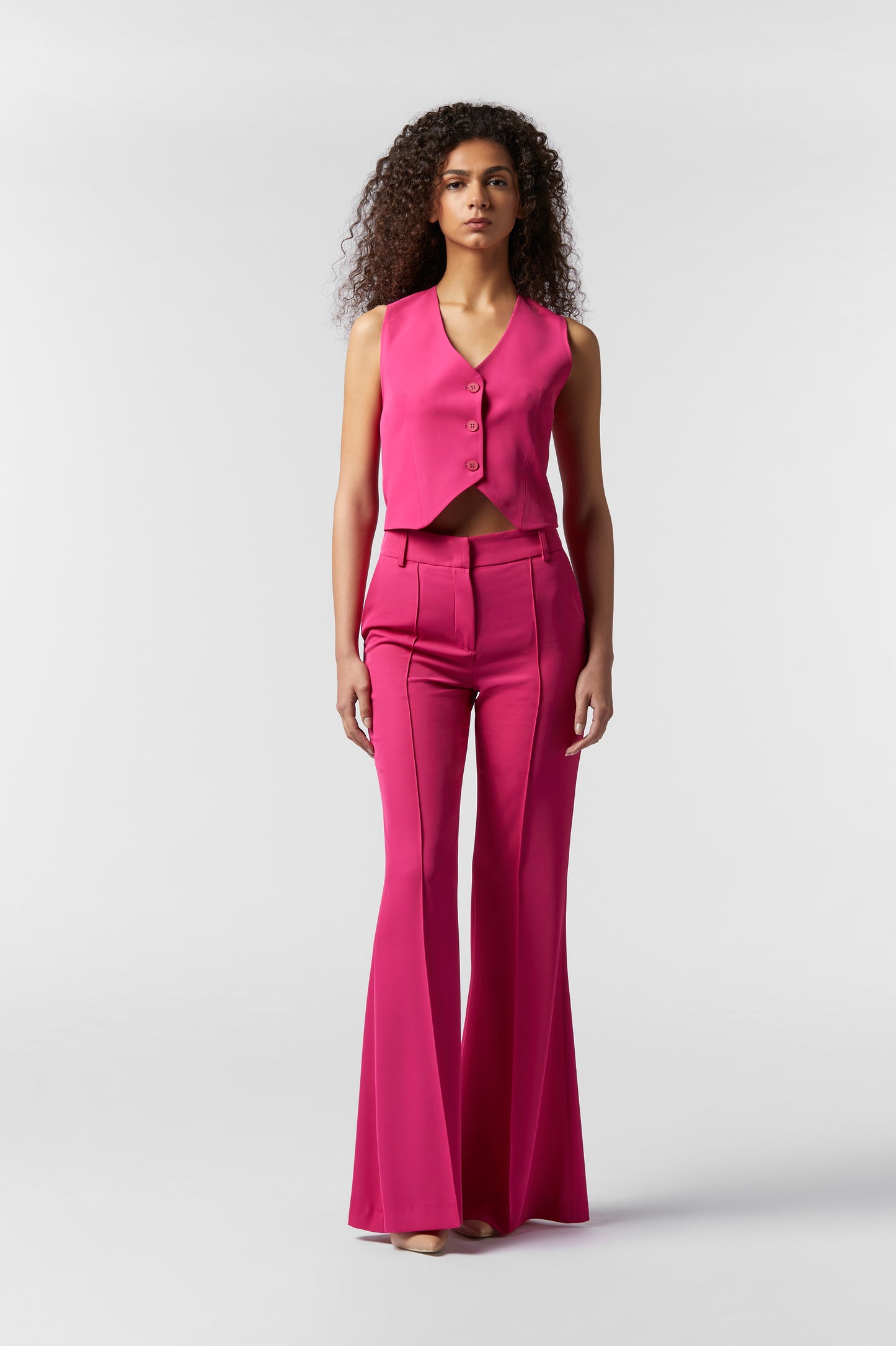 Coordinato Giacca corta, Gilet e Pantalone Zampa larga - Kady