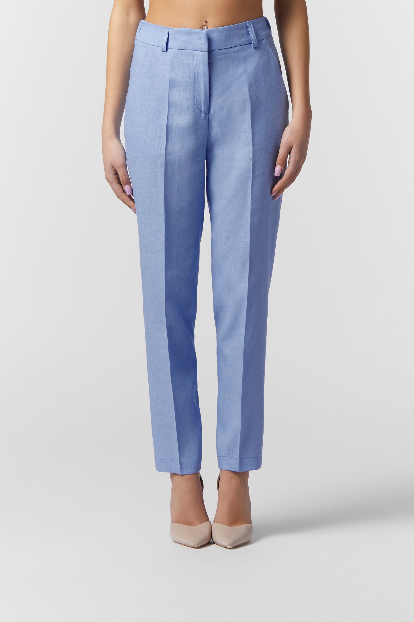 Pantalone sigaretta in LINO