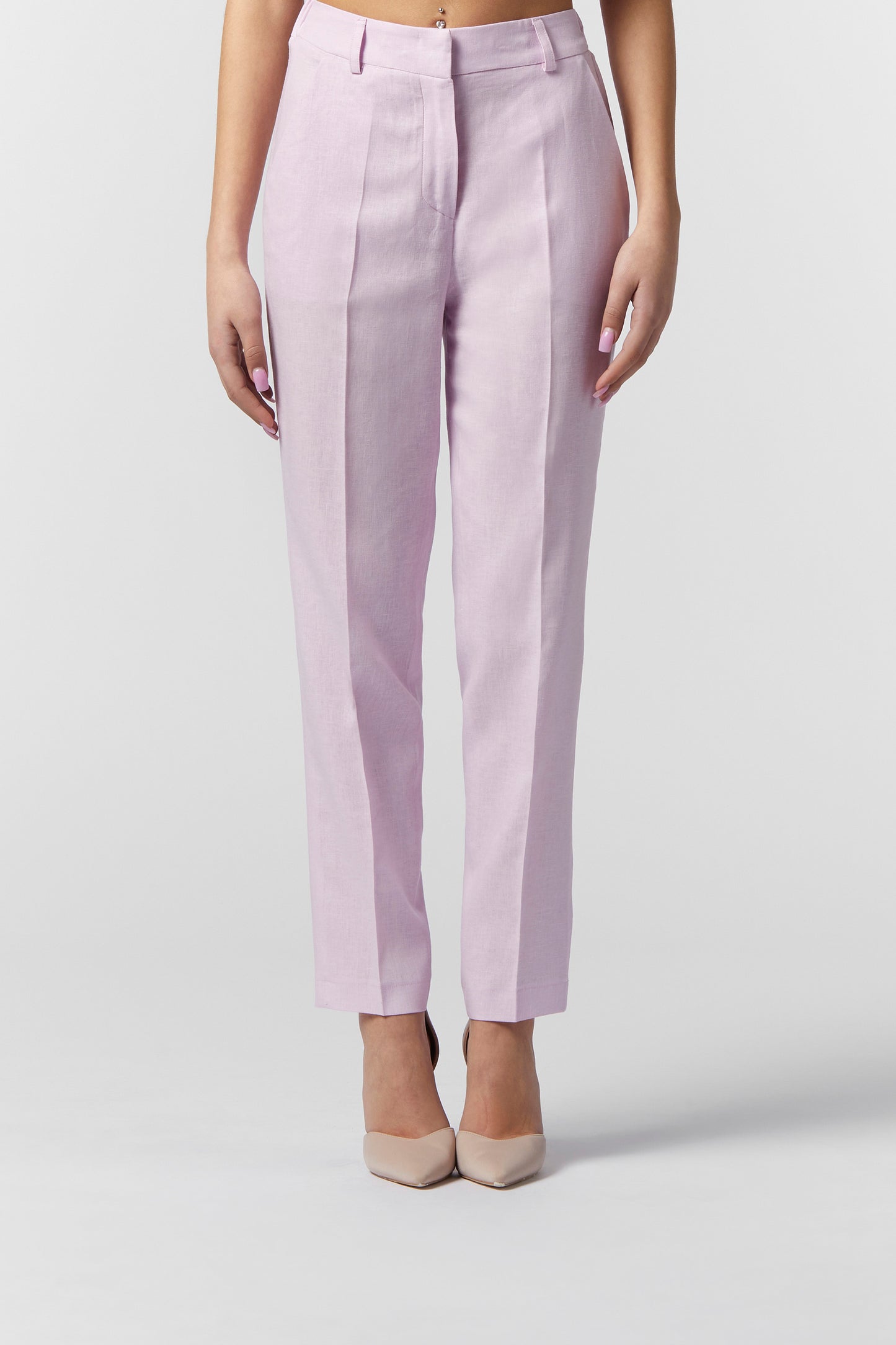 Pantalone sigaretta in LINO