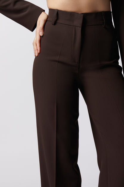 Tailleur Giacca con cintura in raso e Pantalone palazzo – Tessuto Kady