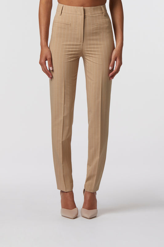 Pantalone Slim | Tessuto Gessato